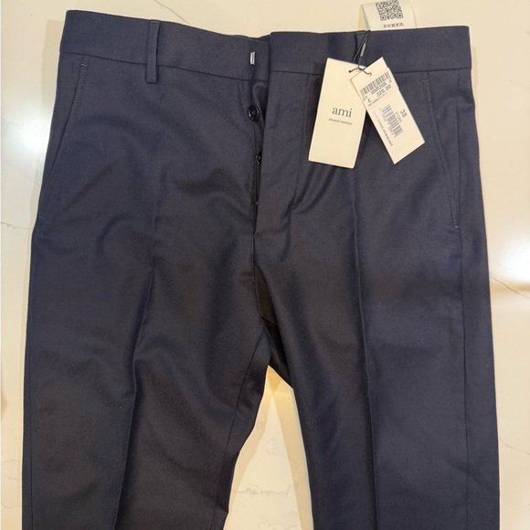 Ami Paris Men's Deep Blue Dress Pants - 38 eu - Picture 1 of 6